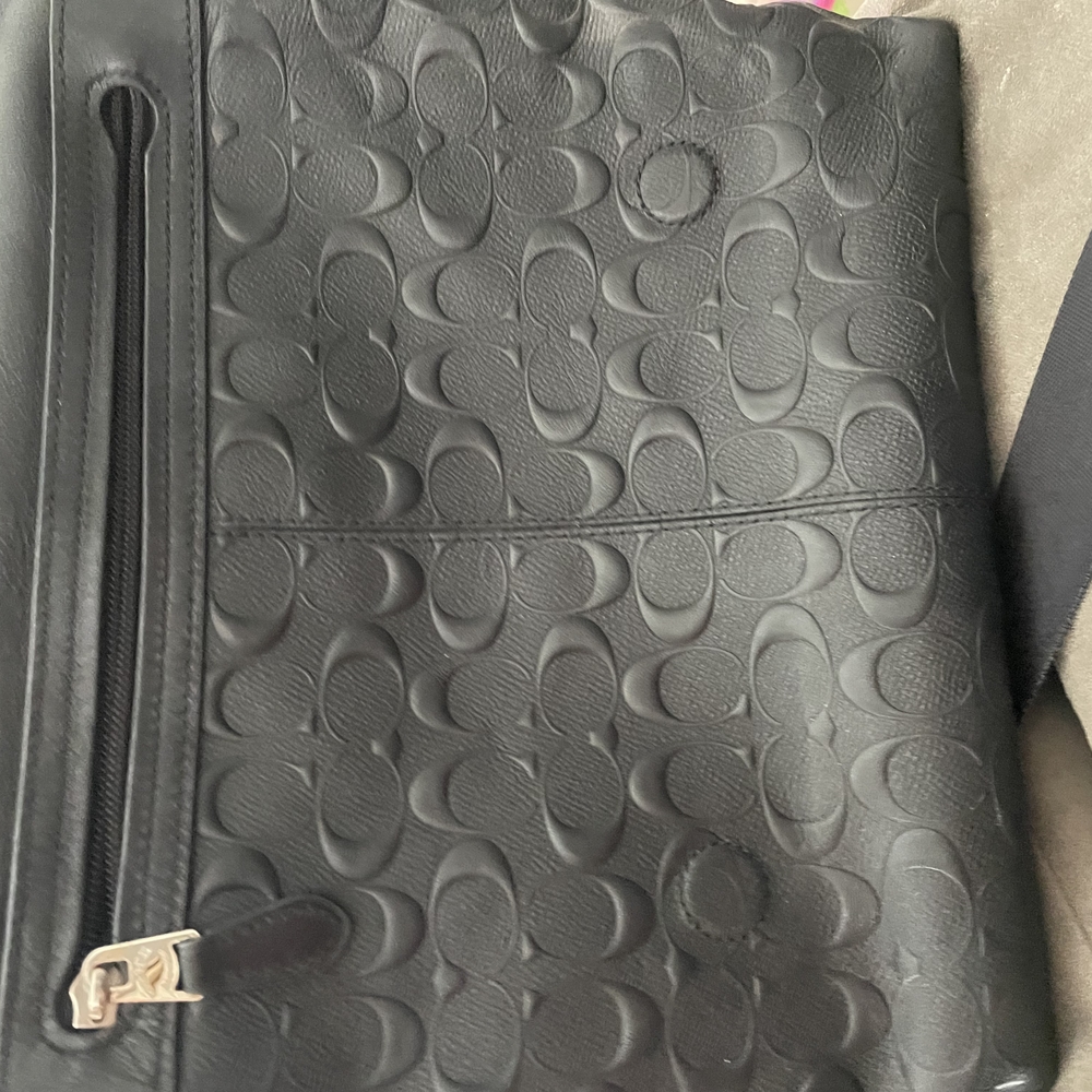 Coach Black Embossed Hobo Bag
